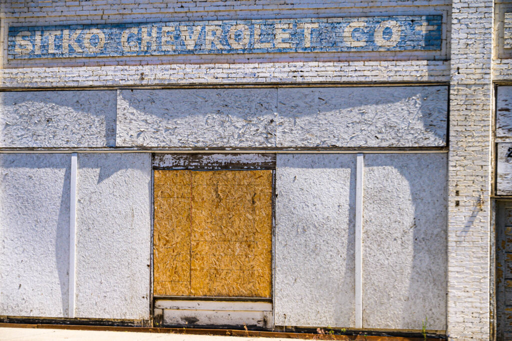 Washtucna, Washington's Main Street tells a story of former glory, with a bustling downtown and even a Chevrolet dealership.