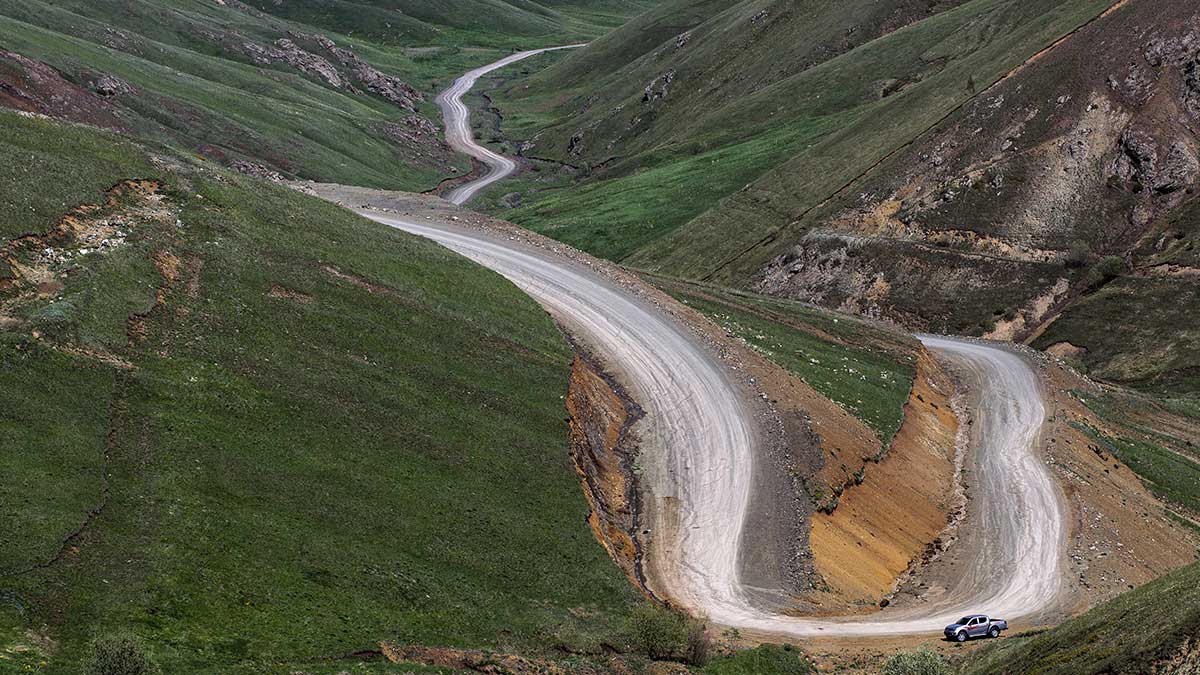 A view of the Lachin Corridor in Azerbaijan