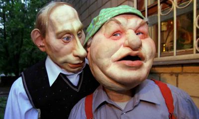 An image of Vladimir Putin in puppet form.