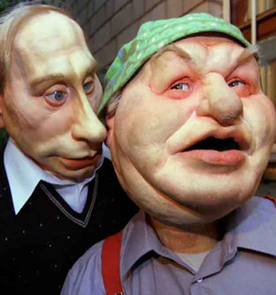 An image of Vladimir Putin in puppet form.
