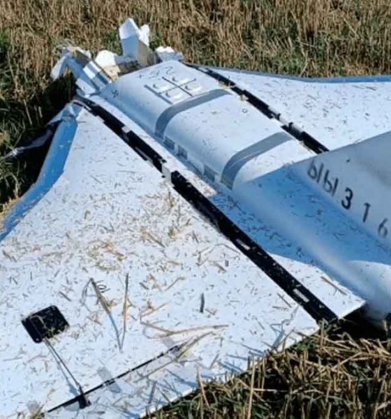 A Russian Gerbera decoy UAV that crashed in Poland, serial number 31695