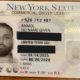 New York Driver's License with partially redacted information