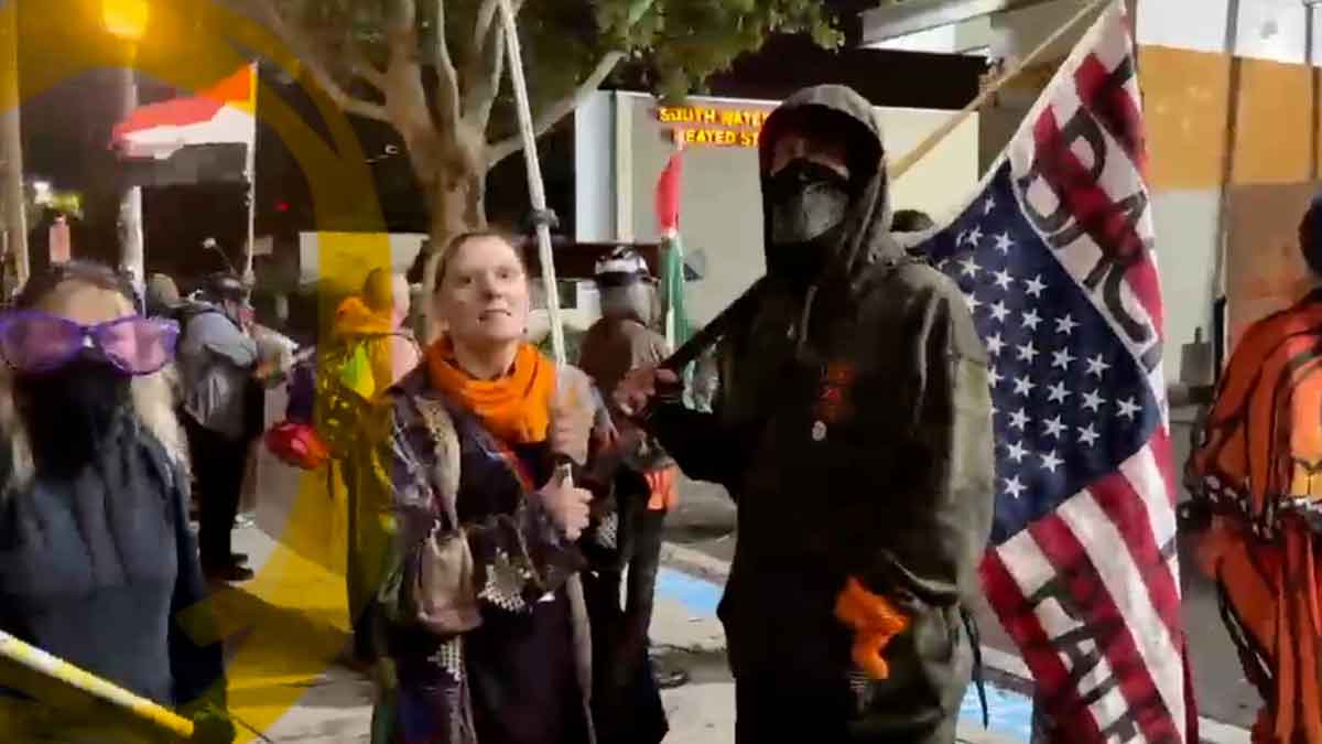 Protesters in Portland, Oregon