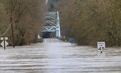 Flooding in Duvall, Washington at the 124th Street Bridge