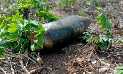 Warhead from a Tomahawk cruise missile laying on the ground